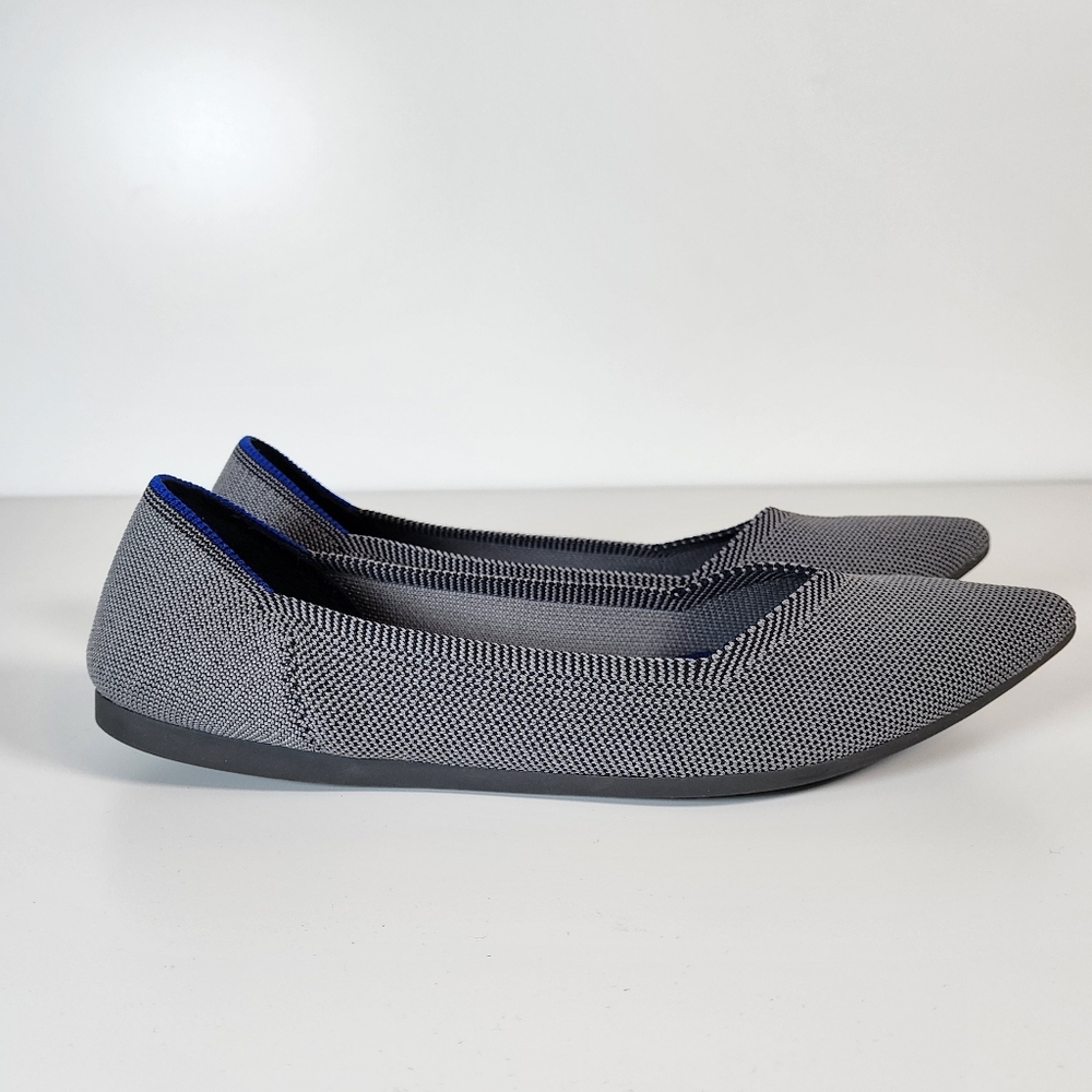 Rothy's The Point Cloud Grey Birdseye Casual Career Flats Size 11 - Picture 2 of 14